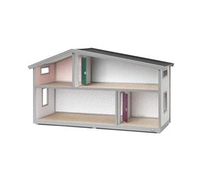 Lundby Casa de muñecas - Casa de muñecas expandible para niños y niñas - Casa de muñecas de 2 Pisos con 4 Habitaciones, Ventanas y Puertas Coloridas Que se Pueden Abrir