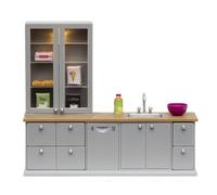 Lundby Casa de Muñecas Gris Fregadero Y Lavavajillas Juego 1:18 Muebles Cocina
