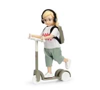 Lundby Casa De Muñecas Niña Con Mochila Scooter Y Auriculares 1:18