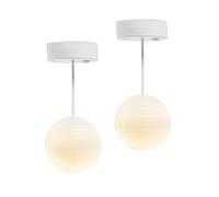 LUNDBY Juego de iluminación para casa de muñecas, 2 piezas, accesorios para casa de muñecas como lámpara de techo, lámpara de bola para casa de muñecas, funciona con pilas para casa en miniatura,
