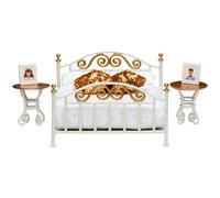 Lundby Poppenhuis bed met nachtkastje set, 10-delig poppenhuis accessoires - sla