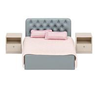 LUNDBY Poppenhuis Meubels Slaapkamerset - Poppenbed - Poppenhuis Accessoires voo