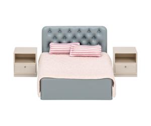 LUNDBY Poppenhuis Meubels Slaapkamerset - Poppenbed - Poppenhuis Accessoires voo