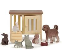Lundby Set de Mascotas Conejera y Animales 1:18 Accesorios Casa Muñecas