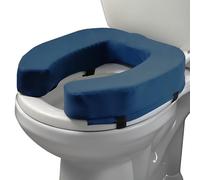 Lunderg Elevador de asiento de inodoro acolchado para personas mayores, añade 3 pulgadas, ajuste universal, cojín elevado firme para asiento de inodoro con espuma de alta densidad para mayor comodidad