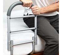 Lunderg Rieles de cama para adultos mayores, barra de mango antideslizante, barandillas de cama para personas mayores y pacientes quirúrgicos, la ayuda de mesita de noche hace que entrar y salir sea