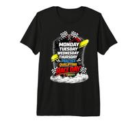Lunes Martes Jueves Entrenamiento Clasificatorio Día de Carrera Camiseta Premium