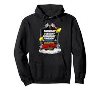 Lunes Martes Jueves Entrenamiento Clasificatorio Día de Carrera Sudadera con Capucha