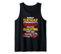 Lunes Martes Jueves Practica Clasificatoria Carrera Día Carreras Camiseta sin Mangas