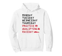 Lunes Martes Jueves Practica Clasificatoria Carrera Día Carreras Sudadera con Capucha