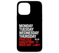 Lunes Martes Miércoles Jueves Práctica Clasificatoria Carrera Carcasa para iPhone 13 Pro MAX