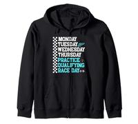 Lunes Martes Miércoles Jueves Práctica Clasificatoria Carrera Sudadera con Capucha