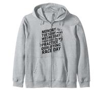 Lunes, martes, miércoles y jueves, carrera clasificatoria de práctica Sudadera con Capucha