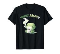 Lunes Ya Rana con Café Café Sarcástico Rana Meme Camiseta