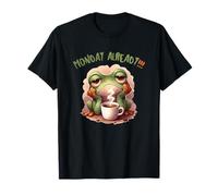 Lunes Ya Rana con Café Rana Perezosa Concepto De Café Camiseta
