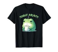 Lunes Ya Rana con Café Semana De Trabajo Rana Meme Camiseta
