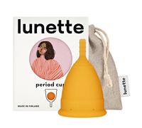 Lunette Copa Menstrual - Copa Menstrual Reutilizable - Silicona de Grado Médico Sin BPA - Hasta 12 Horas de Comodidad - Alternativa al Tampón Reutilizable Hasta 10 Años, Tamaño 2 Orange