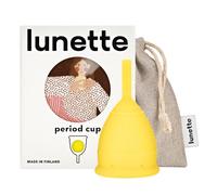 Lunette Copa Menstrual - Copa Menstrual Reutilizable - Silicona de Grado Médico Sin BPA - Hasta 12 Horas de Comodidad - Alternativa al Tampón Reutilizable Hasta 10 Años, Tamaño 1 Yellow