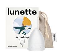 Lunette Copa Menstrual Reutilizable 100% Silicona de Grado Médico - Clear - Modelo 1 para Flujo Ligero
