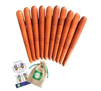 Lungcha - Palo de madera tradicional tailandés, reflexología, punto de acupuntura Gua Sha para cuerpo, pie, mano, cabeza, cara, nariz, cuello, espalda, cintura, Set 10 Foot Massage, 1