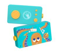 Lunii Mi caja temática Aprender a divertirse - Más de 100 historias para componer - Cuentador interactivo para niños, caja de historias fabricada en Francia, incluido 4 libros de audio a elegir y