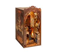 LUNIQUESHOP Kit Book Nook - Casa en miniatura para montar uno mismo - Librería mágica - Modelo 3D con luz LED - Kit de modelado para 14 años y más