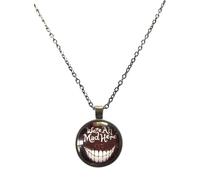 Lunix Collar cabujón, idea original para regalo de Navidad, gato Alice We're All Mad Here, hecho a mano, joyas mujer gato negro, Piccola, Metal, Sin gemas.