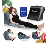 Lunix Juego de 3 almohadas ortopédicas de cuña para cama, espuma viscoelástica postoperatoria para aliviar el dolor de espalda, piernas y rodillas, almohada para sentarse, almohadas ajustables para