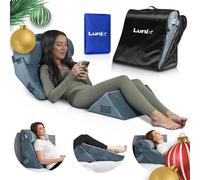 Lunix Juego de 3 almohadas ortopédicas de cuña para cama, espuma viscoelástica postoperatoria para aliviar el dolor de espalda, piernas y rodillas, almohada para sentarse, almohadas ajustables para