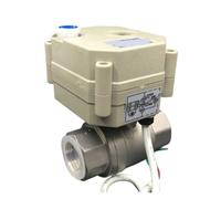 LUNMENGCC Válvula de bola motorizada de 3/4 pulgadas Ss304 Dc5v 12v 24v válvula eléctrica 2/3/5/7 cables control con indicador y anulación manual