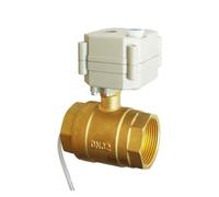 LUNMENGCC Válvulas motorizadas de latón de 2 vías de 1-1/4 pulgadas Dn32 con engranajes de metal AC/Dc 9 V 12 V 24 V 3/7 cables serie Tf32-B2 válvulas de bola automatizadas