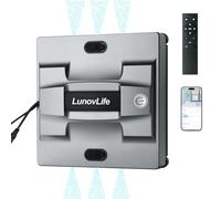 LunovLife Robot Limpiacristales Automático Cuadrado 5600Pa con 6 Spray, Limpia Cristales Eléctrico Ventanas y Esquinas, Mando y App, Limpia Vidrios para Azulejos y Mamparas