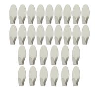 Lunpoem 30 PCS Ganchos Adhesivos para Pared, Redondos Autoadhesivos de Acero Inoxidable Resistentes al Agua, Sin Taladro, para Baño Cocina Oficina, Fijación Fuerte para Objetos Ligeros y Pequeños