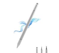 Luntak Lápiz 3 en 1 para iPad, alta sensibilidad y precisión, universal, lápiz capacitivo para smartphone, tablets, incluye iPhone, iPad, Samsung, Surface, Lenovo, Huawei, Xiaomi, plateado