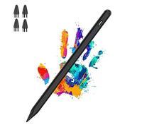 Luntak Lápiz capacitivo activo para pantallas táctiles, recargable, punta POM, lápiz capacitivo magnético para iPad, Pro, Air, Mini, iPhone y otros dispositivos inteligentes, color negro