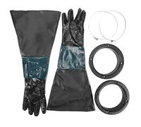 Luntfeiy Guantes de chorro de piezas 60 cm con anillos en O para cabina de chorro de