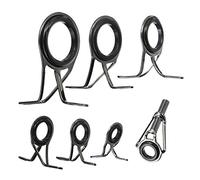 Luntus Juego de 7 guías para caña de pescar de 5 a 18 mm de diámetro para reparación de cañas, juego de anillos y ojos