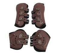 LUNWJJIP Protector de Patas de Caballo, protección Ligera de Patas de Caballo Delantera y Trasera, marrón, absorción de Impactos, Frente Abierto, Resistencia al Impacto for Montar