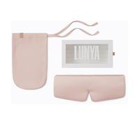 Lunya Antifaz para dormir con caja, máscara de dormir de seda lavable y diadema para rutinas de belleza, comodidad termorreguladora, rosa delicado, pequeño