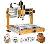 LUNYEE 3018 PRO MAX 500W Fresadora CNC de metal completo, interruptor de límite de 3 ejes y de parada de emergencia para cortar madera acrílica MDF PCB plástico, área de trabajo: 300 x 180 x 80 mm