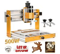 Lunyee 3018 Pro Ultra Fresadora CNC 500W Fresadora totalmente de metal Máquina de grabado de 3 ejes mejorada Interruptor de límite y parada de emergencia con control fuera de línea GRBL para metal mad