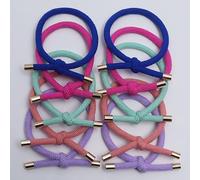 LUNYY 10PCS Women Elastic Hair Rubber Bands Girls Hair Bands Hair Scrunchies Gold Plated Hair Accessories Hair Gum/Tie