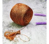 LUNYY Hilo metálico Plateado Dorado Fino de 50g, Hilos Metalizados de Ganchillo Brillantes para Tejer a Mano, Costura DIY