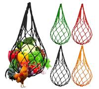 Lunza 4 Piezas Colgante Comedero para Gallinas (Rojo/Negro/Amarillo/Verde)