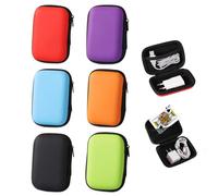 Lunza 6 Piezas Caja de Juego de Cartas, Portátil Caja De Almacenamiento De PóQuer De Cartas con Cremallera, Estuche para Juegos de Cartas Impermeable, para Cables de Carga, Auriculares, Tarjetas