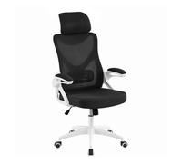 Luo Yi - CN Silla de Juego, Kursi Kantor jaring ergonomis punggung tinggi, dengan sandaran kepala empuk Yang dapat disesuaikan, putih/hitam