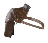 LuoAXINN Arnés de pecho y cuerpo ajustable con armadura un solo hombro cuero for adultos, accesorio for disfraz cosplay para juegos de rol(Brown)