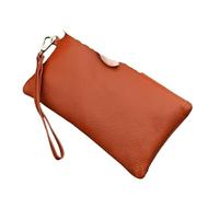 LuoAXINN Bolso de muñeca Cartera pequeña for mujer, bolso de mano, tarjetero, con cremallera, noche, cartera muñeca(Brown)