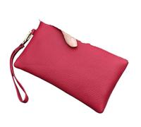 LuoAXINN Bolso de muñeca Cartera pequeña for mujer, bolso de mano, tarjetero, con cremallera, noche, cartera muñeca(Red)