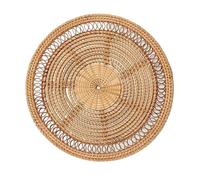 LuoAXINN Colgante de Pared de ratán, Plato Tejido, decoración de Pared, Cesta Redonda de Mimbre de Paja, decoración rústica for el hogar, Colgante de Granja para Sala de Estar y Dormitorio(A)
